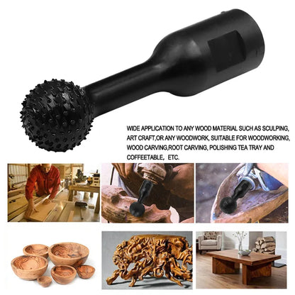 Angle Grinder Rotary File Carving Tools - Spherical Grinding Head, 12CM Sanding Wooden Trough Polishing Round Drilling Bits