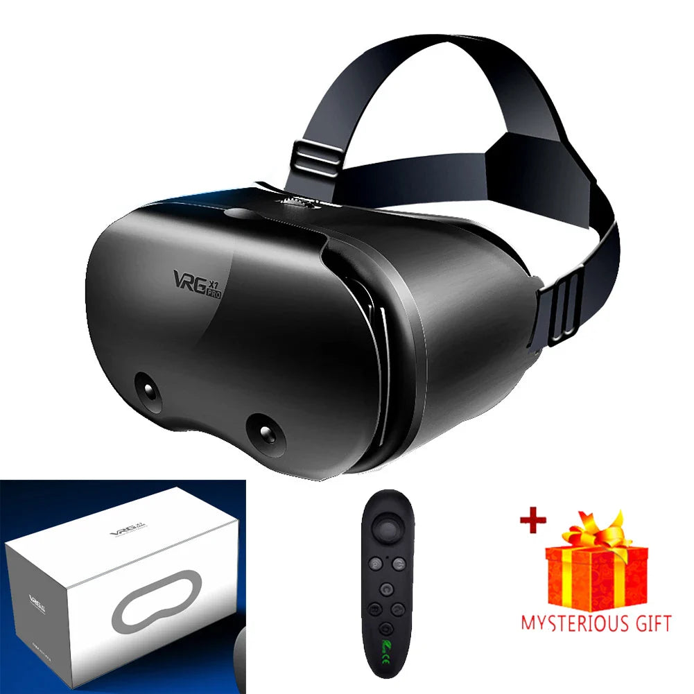 3D Virtual Reality VR Headset for iPhone & Android Smartphones – Immersive Mobile Phone VR Glasses with Real Lenses Goggles