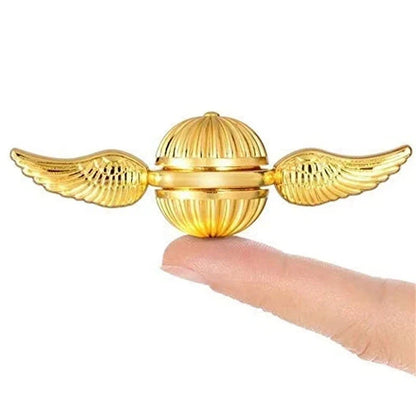 Golden Snitch Cupid Fidget Spinner - Metal Angel Wings Antistress Hand Spinner Toy for Kids & Gifts