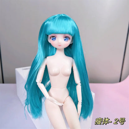 30cm Anime-Style 1/6 BJD Doll — 26-Joint Movable Skin Doll for DIY Dress-Up, Girls Toys & Gifts