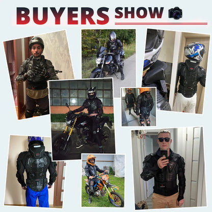 5XL Men's Motorcycle Jacket – Full Body Armor Protection for Motocross, Enduro Racing, Moto Gear & Protective Clothing