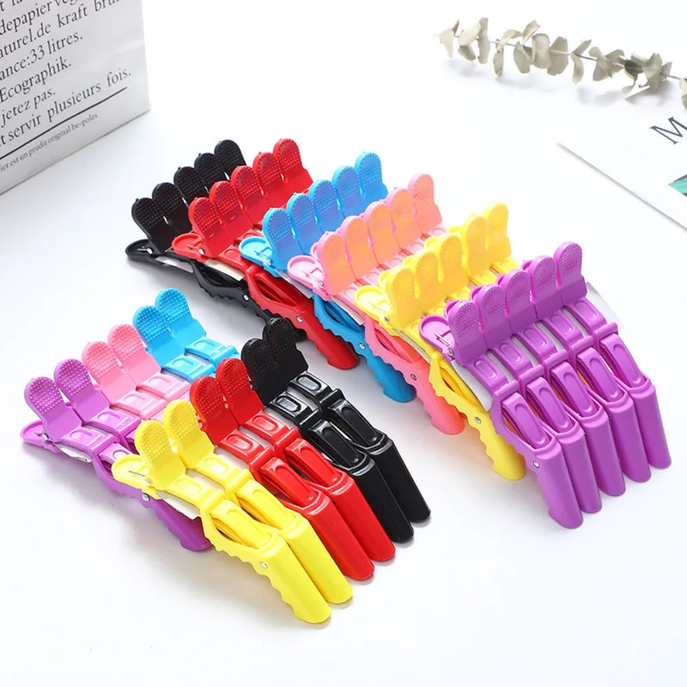 5/6PCS Alligator Hair Clips – Hairdressing Clamps & Crocodile Section Clips for Salon Styling and Barber Use
