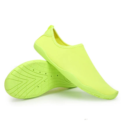 Solid Color Unisex Quick-Drying Aqua Sneakers - Children’s Swimming & Beach Water Shoes, Barefoot Shoes for Women