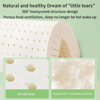 Thai Natural Latex Memory Foam Pillow – Adult Cervical Support Sleeping Pillow for Dormitory & Home Use