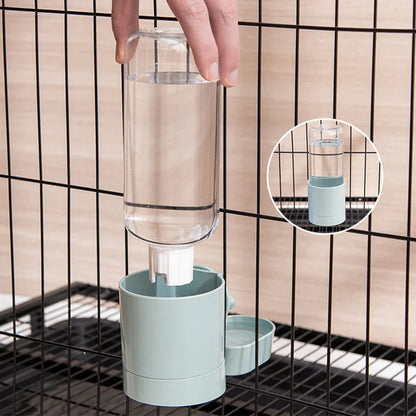 Automatic Pet Water Bottle: Food Container Dispenser Bowl for Puppy, Cats, Rabbit - Dogs Drinking Fountain, Cage Hanging Feeder