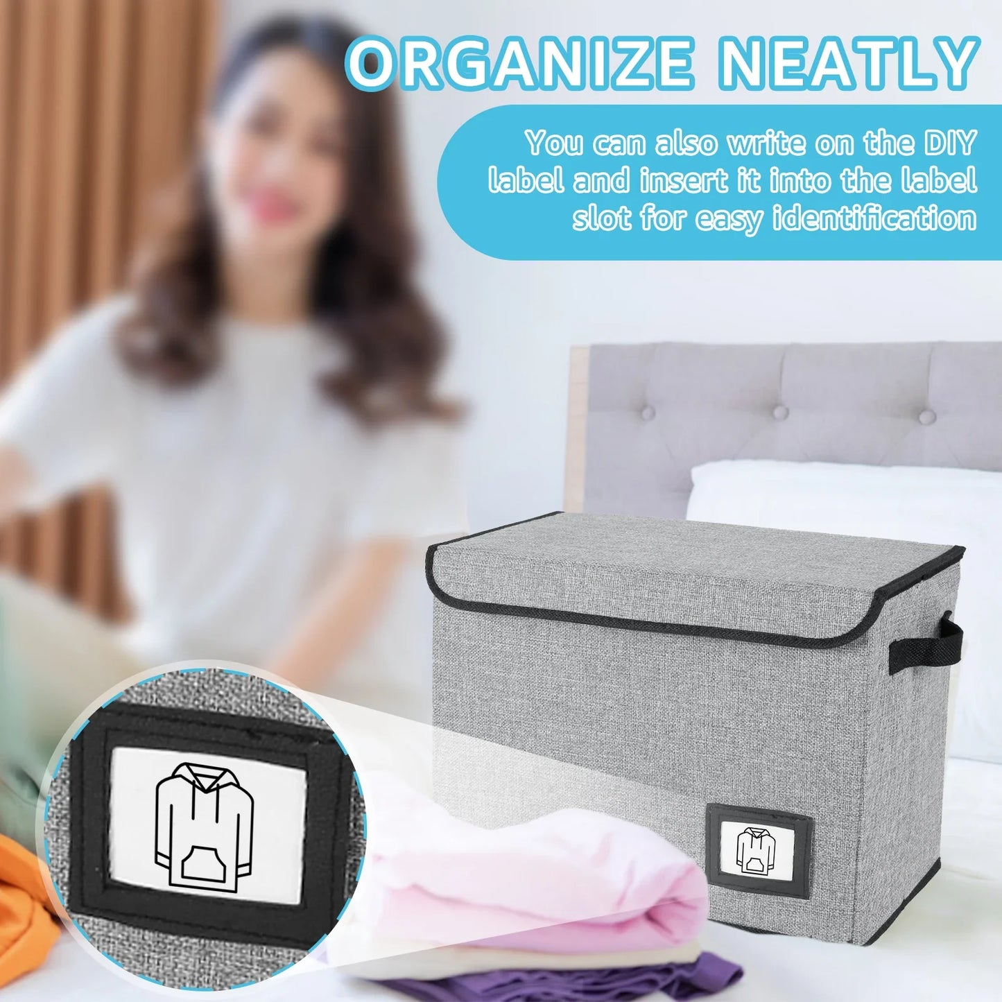 Comic Book Storage Bag with Handle – Washable Foldable Multipurpose Organizer for Home & Office