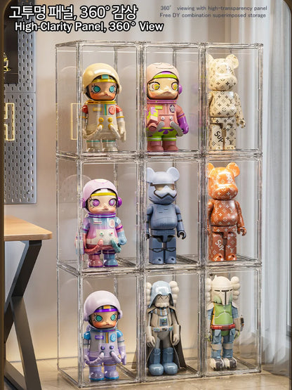 50×37×29cm Transparent Toy Organizer & Display Cabinet – Durable Storage Box for Helmets, Shoes & Books