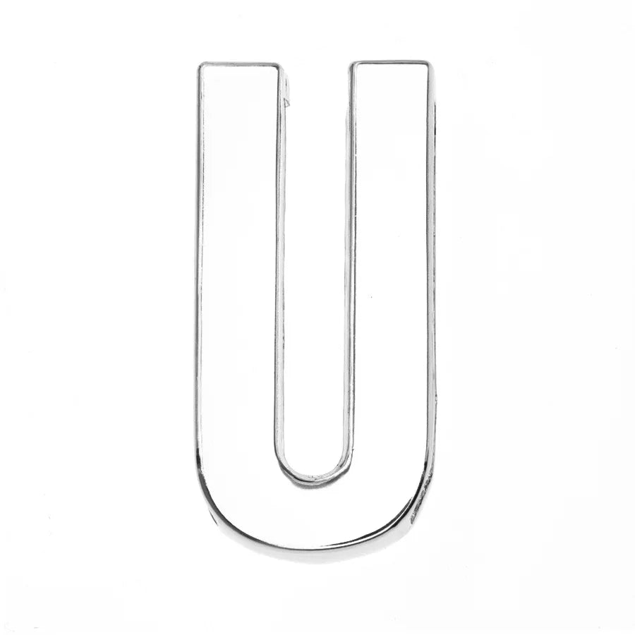 12PCS 30mm Chrome Alphabet Slide Charms A–Z – DIY Bracelet, Wristband, Pet Collar & Jewelry Making Beads