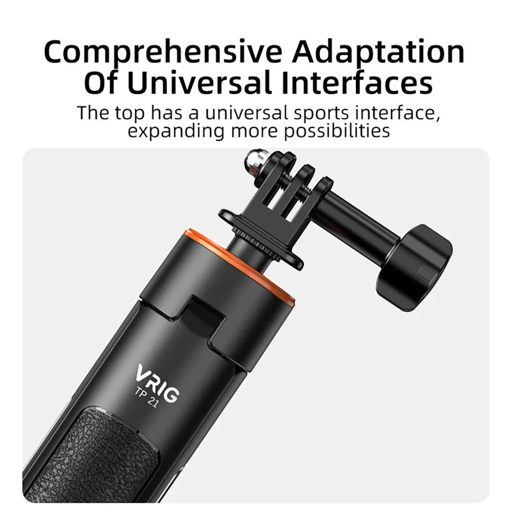 1.38M Selfie Stick Tripod – Adjustable Extension Holder for DJI Action 4, Pocket 3, GoPro, Insta360, DSLR & Phone Photography