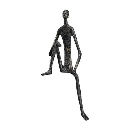Abstract Human Body Metal Sculpture - Modern Desktop Ornament & Home Decor