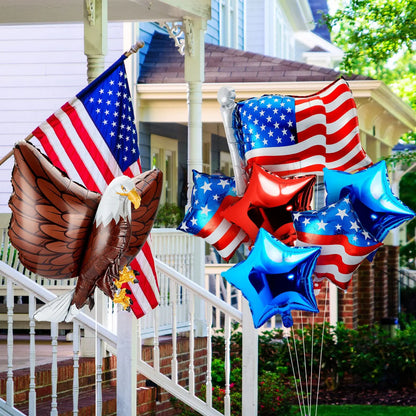 American Flag Balloon Set – Independence Day Foil Balloons for 4th of July USA Patriotic Party Decorations