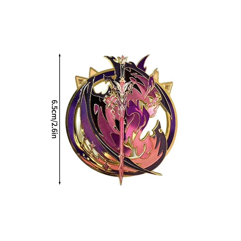 Honkai Star Rail & Genshin Impact Metal Brooch Pins - Cyrene Phainon Flins Columbina Kawaii Cosplay Badges Fan Gift