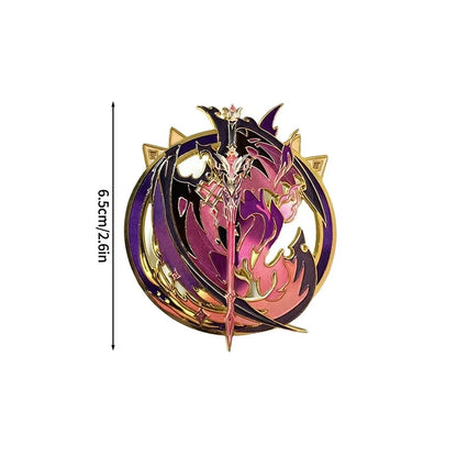 Honkai Star Rail & Genshin Impact Metal Brooch Pins - Cyrene Phainon Flins Columbina Kawaii Cosplay Badges Fan Gift