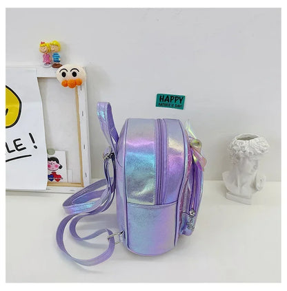 Disney Frozen Elsa & Anna Sequin Backpack - Glitter PU Leather School Bag for Girls, Kawaii Travel Backpack & Christmas Gift