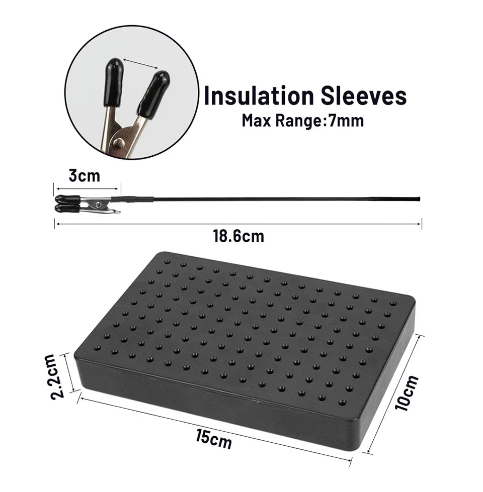 Model Painting Stand Base Holder with 20 Magnetic Alligator Clips & Flexible Sticks Set for Airbrush Crafting