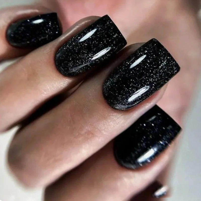 24Pcs Square Press On Nails - Nude White Gradient French False Nail Tips with Full Cover Short Design