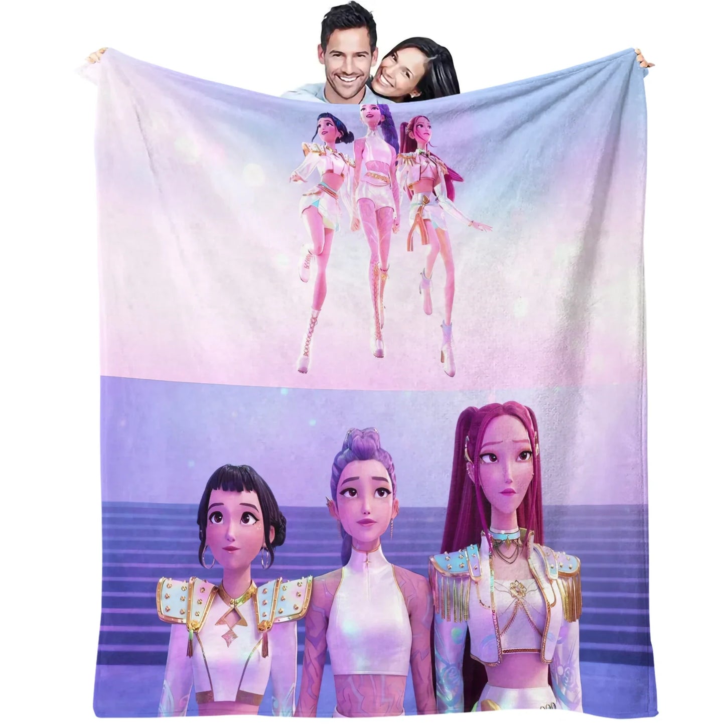 K-Pop Demon Hunters Flannel Blanket – 31 Styles Anime Throw for Home, Travel & Camping Fan Gift