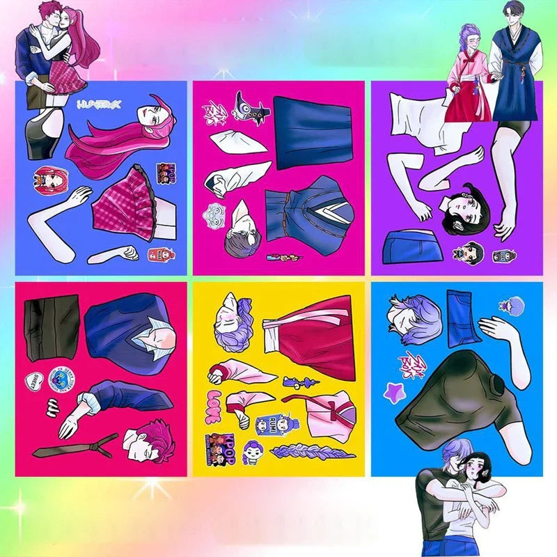 Kpop Demon Hunters Sticker Set — DIY Scrapbooking, Phone, Luggage & Skateboard Waterproof Decals