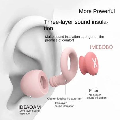 NEW Silicone Sleep Earplugs – Soft Foam Noise Reduction & Soundproof Ear Protection with Slow Rebound