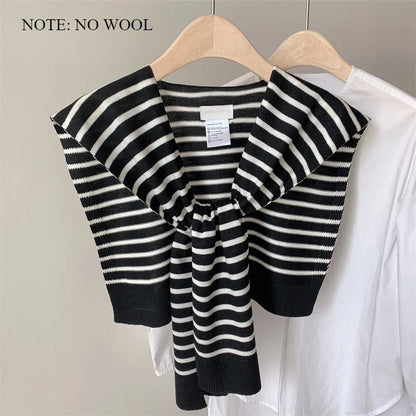 Women’s Wool Triangle Scarf – British Korean Knitted Headscarf & Warm Multi-Functional Wrap