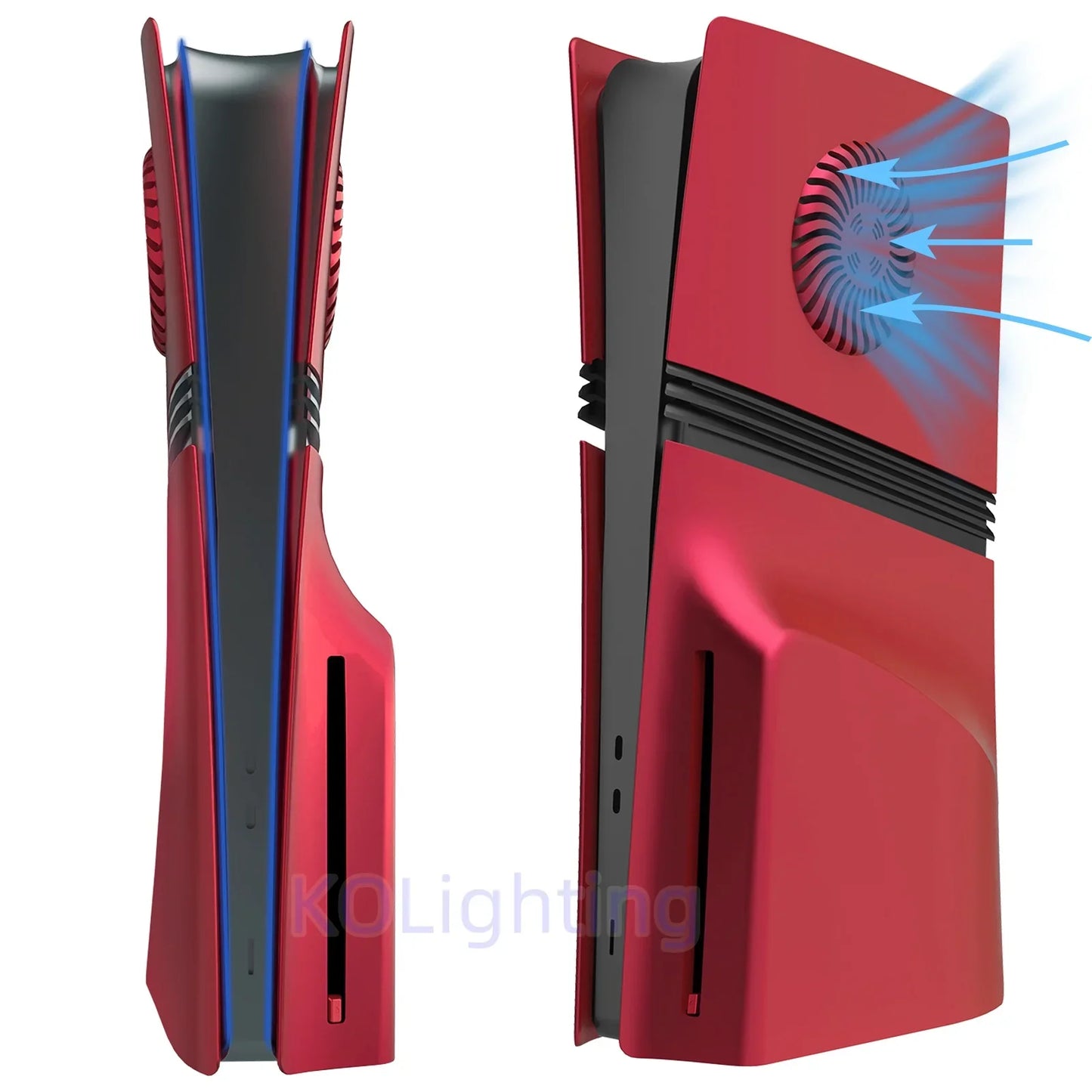 High-Strength ABS Cooling Vent Faceplate – Matte Replacement Shell for PS5 Pro Disc Console