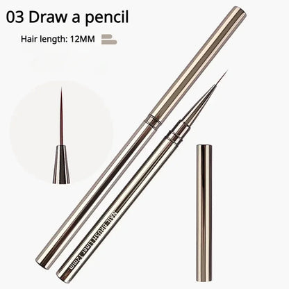 Nail Art Liner Brushes for Striping & Drawing – 6 to 25mm Design Pens, Professional Manicure Tools