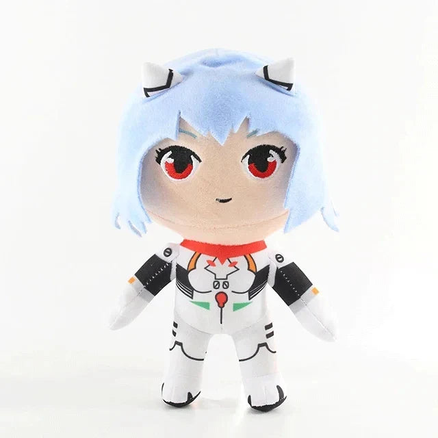 20cm Ayanami Rei Plush Toy – Kawaii Evangelion Anime Doll, Soft EVA Stuffed Plush for Room Decor & Gifts