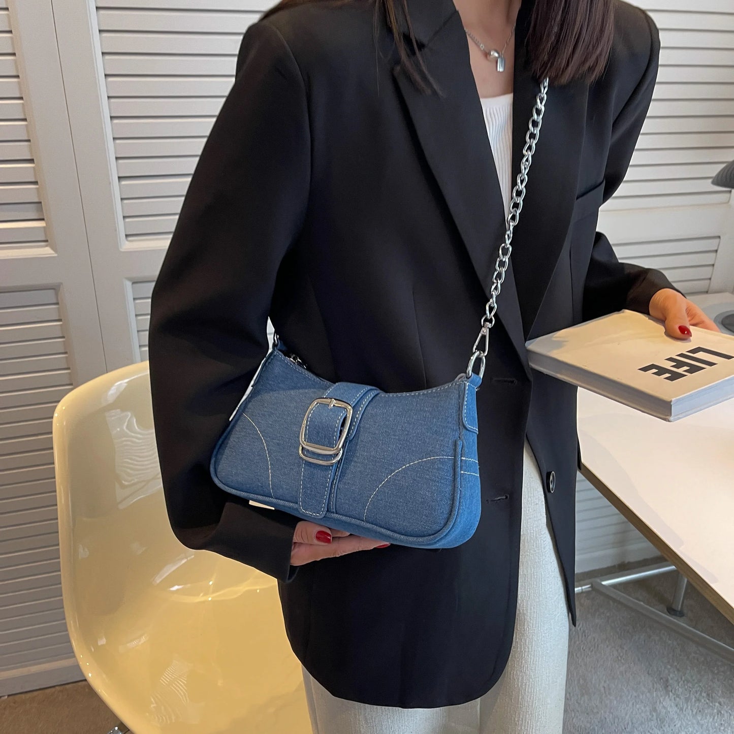Small Design Jeans Cross-Shoulder Bag – Women's New Canvas Shoulder Bag