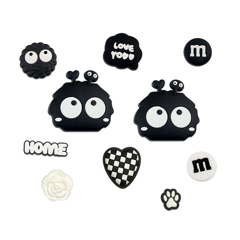 3D Shoe Charms Set – Cute Bear & Flower DIY Buckles for Slippers & Sandals, Girls’ Gift Accessories