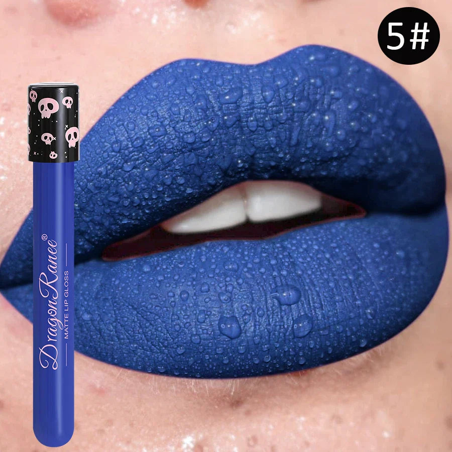 Colored Lip Gloss – Waterproof Matte Lip Glaze in Test Tube, Easy-to-Apply, Long-Lasting Party Lip Makeup