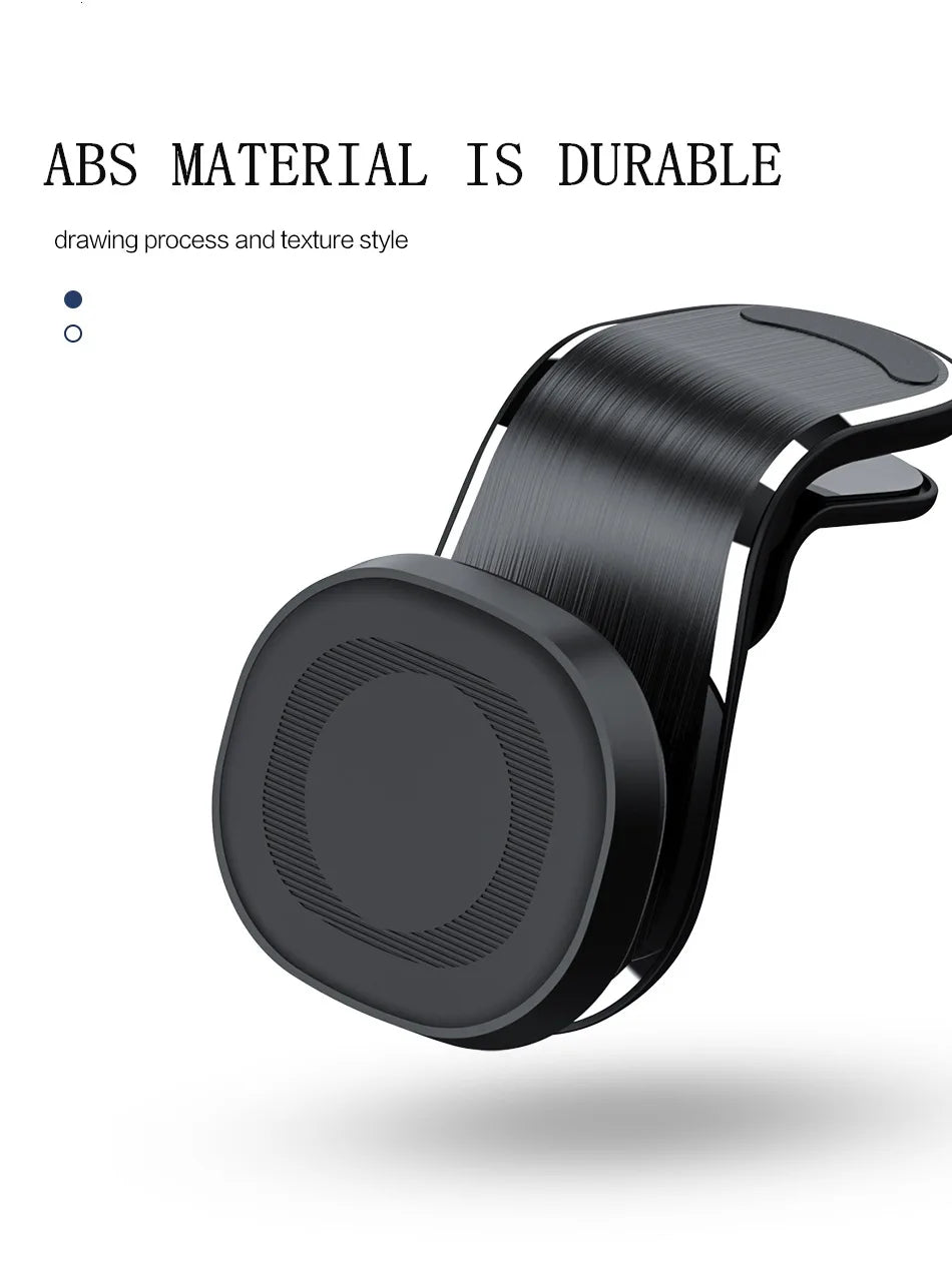 Magnetic Car Phone Holder - Air Vent Clip Mount with 360° Rotation for Xiaomi, iPhone 14, Samsung, & Other Cell Phones
