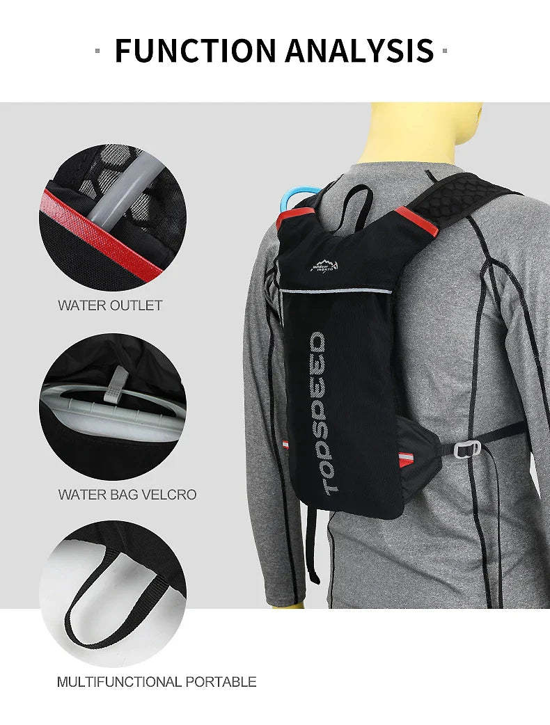 INOXTO 5L Trail Running Backpack - Ultra-Light Hydration Vest for Marathon & Cycling with 1.5L/2L Water Bag