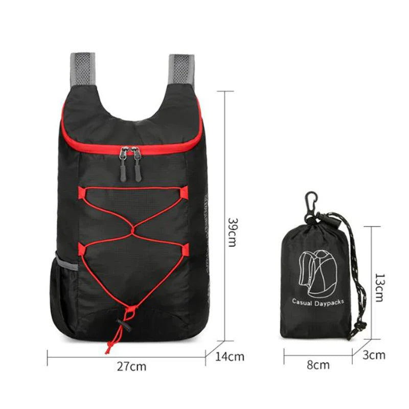Multifunctional Outdoor Folding Backpack – Lightweight Waterproof Nylon Sports Bag for Camping, Hiking & Travel Use