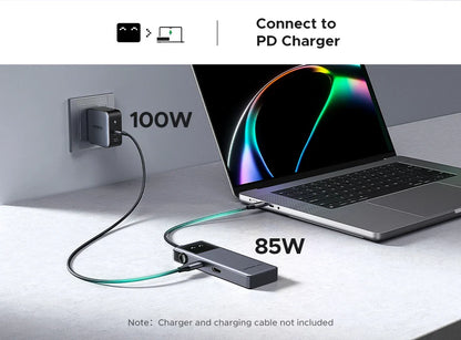 UGREEN Uno 6-in-1 USB-C Hub – 4K60Hz, PD100W, 10Gbps USB3.2 Splitter Adapter for Laptop & MacBook Pro/Air