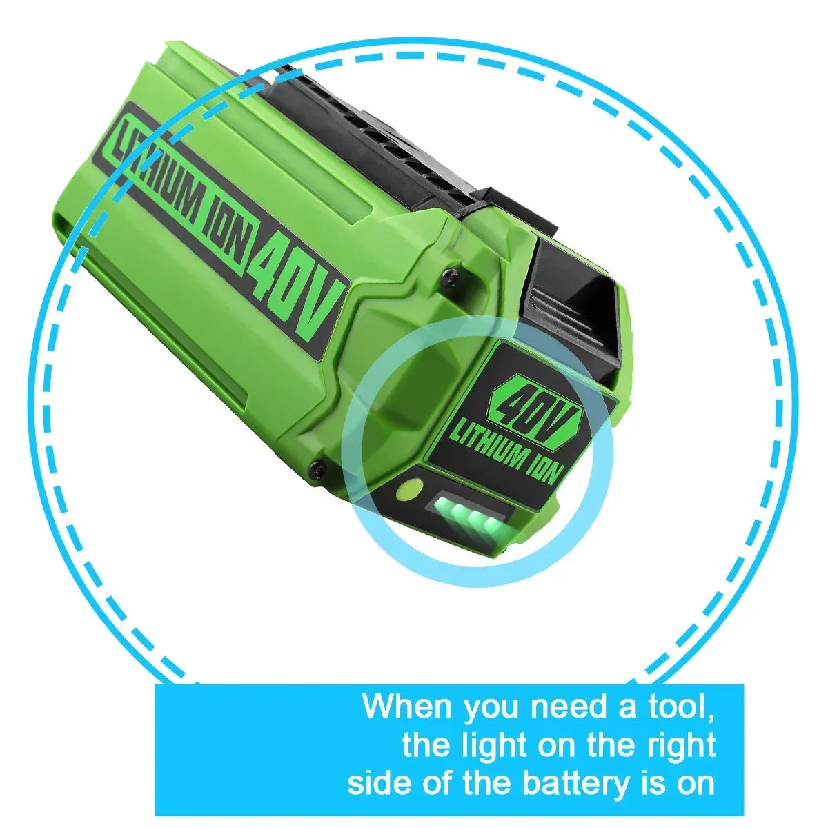 Greenworks 40V 6Ah G-MAX Li-Ion Replacement Battery – Compatible with Lawn Mowers & Power Tools