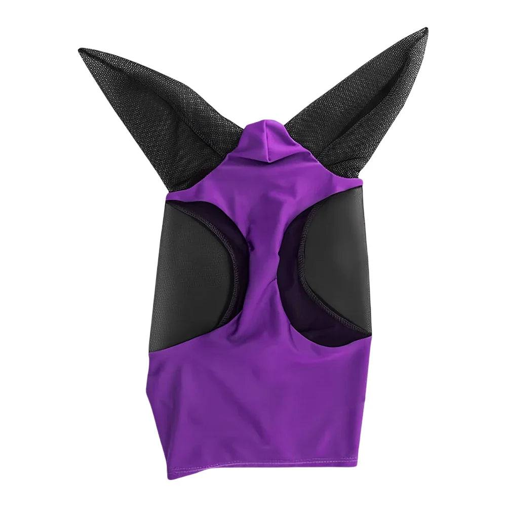 Anti-Fly Knitted Mesh Horse Mask — Breathable Anti-Mosquito & Anti-Worm Equestrian Riding Gear