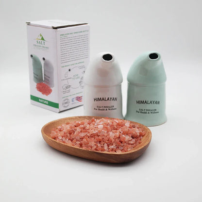 Ceramic Himalayan Salt Inhaler Humidifier | Portable Respiratory Cleaner & Stress Reliever