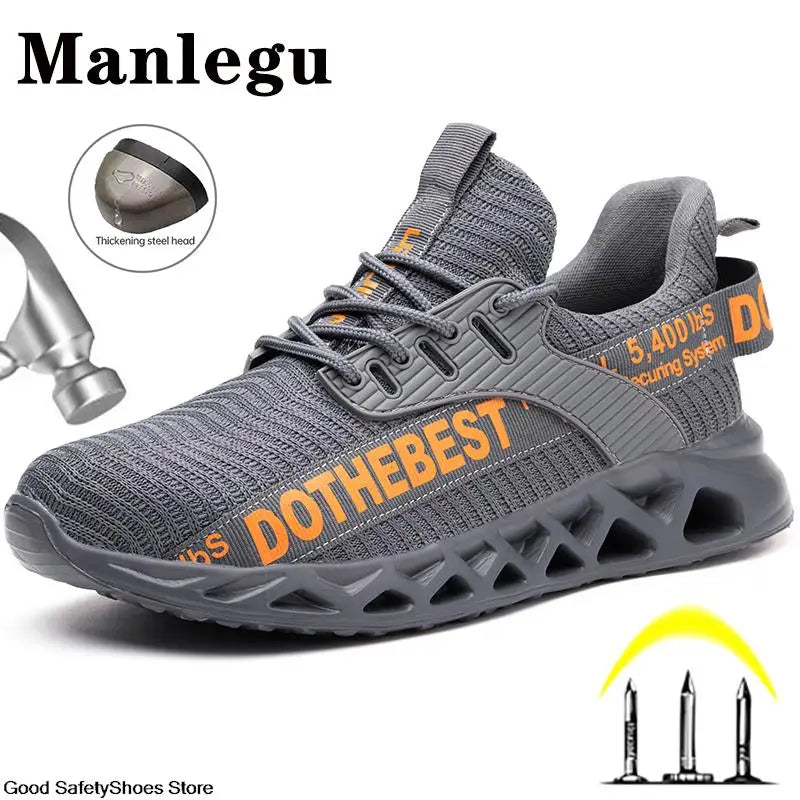 Steel Toe Safety Shoes for Men & Women – Lightweight Puncture-Proof Work Sneakers, Unisex Construction Boots