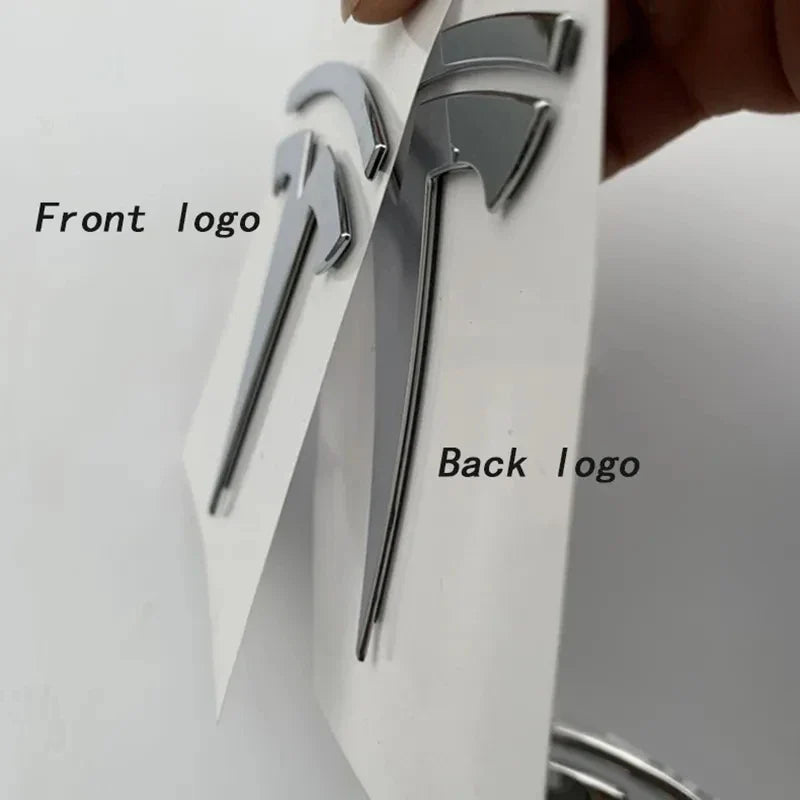 Tesla Model 3 & Y Logo Sticker – Front Hood & Rear Trunk Badge Car Accessory