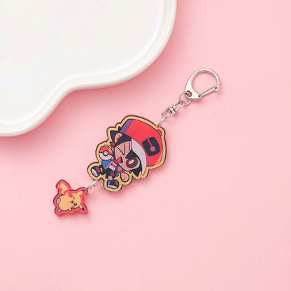 Anime Acrylic Keychain – Cute Cartoon Car Bag Pendant, Creative Gift for Friends & Fans, Fun Keyring Charm