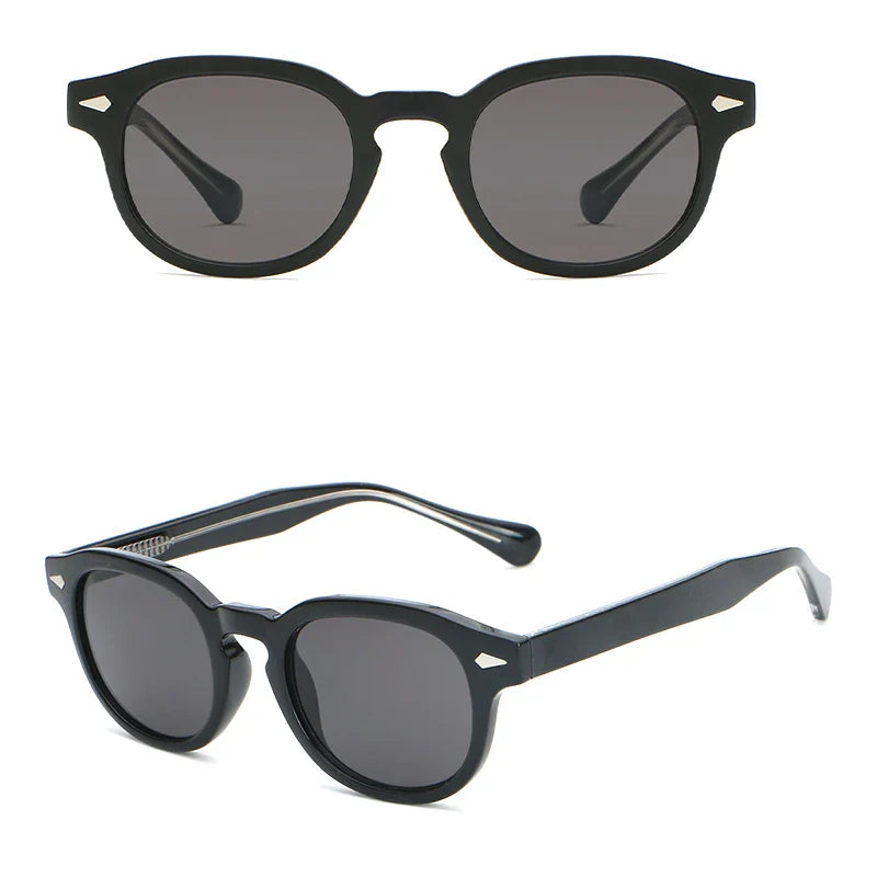 CATERSIDE Retro Round Sunglasses — Luxury Punk Pin Temple Shades for Men & Women, Sports, Leisure & Party UV400 Eyewear
