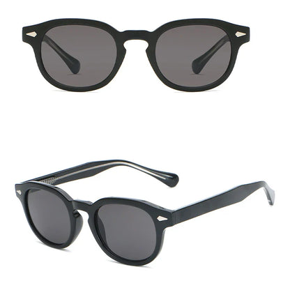 CATERSIDE Retro Round Sunglasses — Luxury Punk Pin Temple Shades for Men & Women, Sports, Leisure & Party UV400 Eyewear