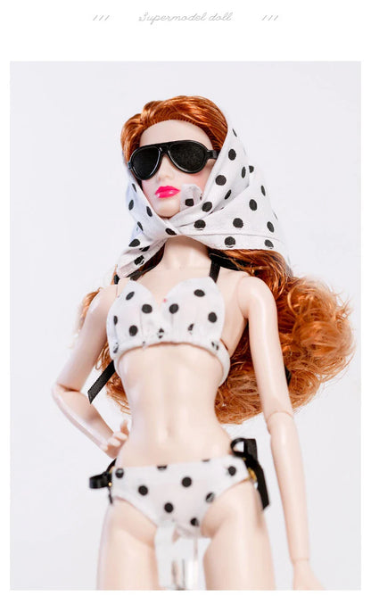 32cm Supermodel Doll Clothes – Fashion Beach Vacation Outfit, Princess Dress DIY Accessories Set, Collector Gift Toy