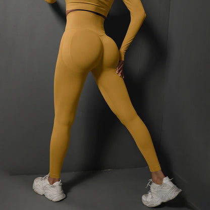 Women’s Seamless Gym Leggings – High-Waist Booty-Lifting Yoga & Fitness Pants, Sexy Sportswear