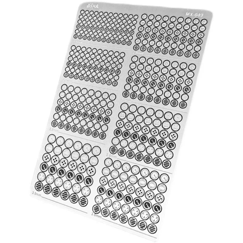 Model Metal Etching Detail Chip Set – Gunpla Plastic Model Modification Accessories for HG MG RG Full Body Groove Detailing