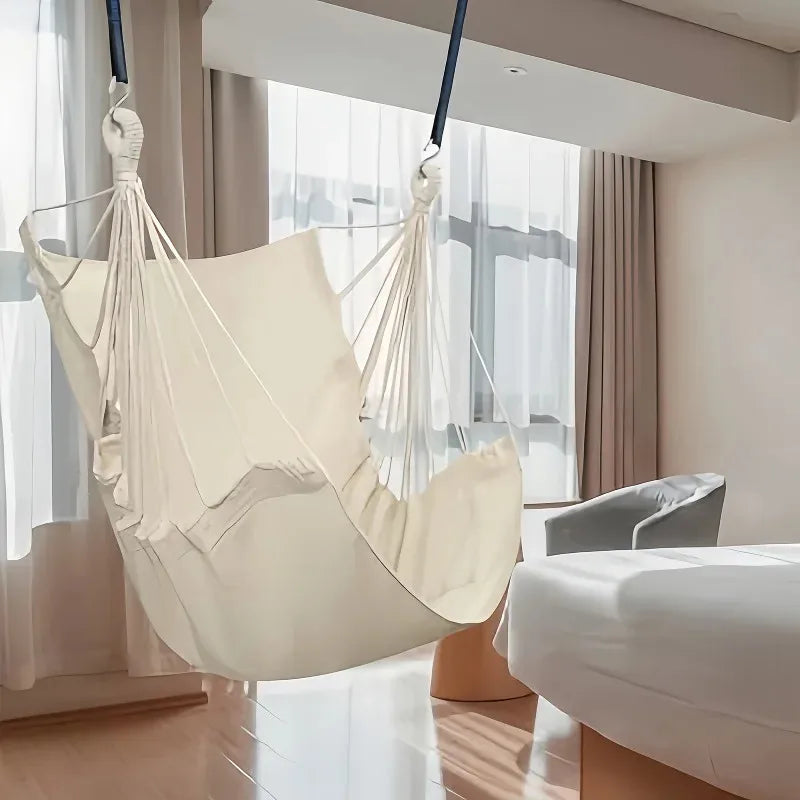 Leisure Fabric Hammock Chair – Outdoor Swing Dormitory Anti-Rollover with Storage Bag
