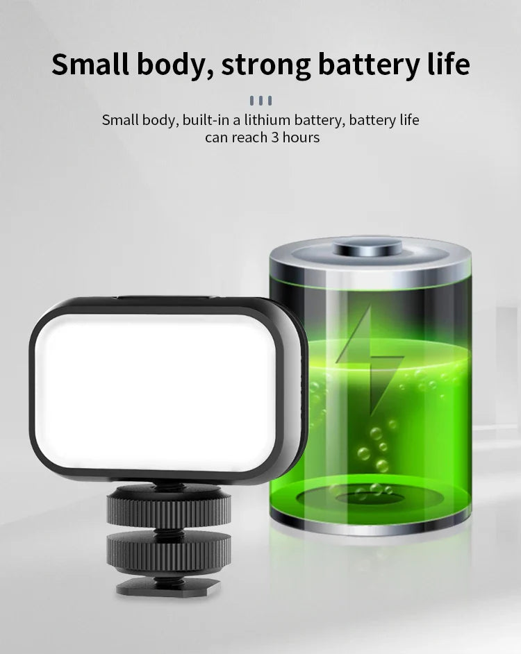 Ulanzi VL28 6500K Mini LED Video Light — Rechargeable On-Camera Light for GoPro 10/9/8 & iPhone 13/12/11