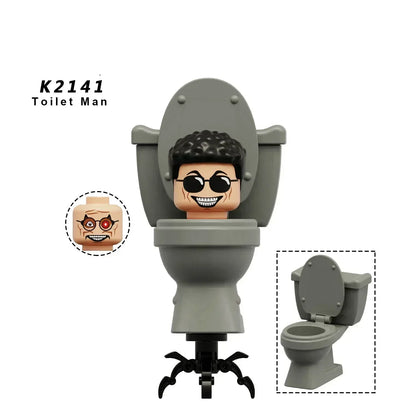 KDL Skibidi Toilet Man Anime Block Figures – TVMan, Titan, Cameraman & Speakerman Model Toy Gift for Kids