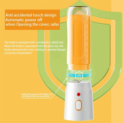 500ML Portable Electric Blender – 40W USB Rechargeable Cordless Juicer for Smoothies, Milkshakes, and Juice