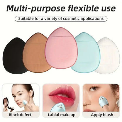 5/10Pcs Mini Finger Puff Foundation Sponge Set for BB Cream, Concealer & Powder - Makeup Applicator Tools